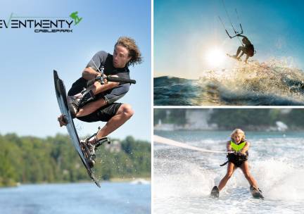 WaterskiÃ«n of wakeboarden (1 of 2 uur) + wetsuit bij Seven-Twenty Cablepark