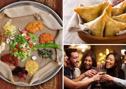 Afrikaans 3-gangen keuzediner of shared dining-diner bij Restaurant Moseb