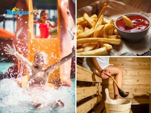 Entree subtropisch zwembad Tropiqua + sauna + friet en saus