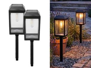 2-Pack Tuinlampen Solar Met Filament - Sfeervol Licht Zonder Gedoe In De Tu ...