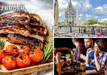 Spareribs (600 gr.) van de Big Green Egg bij Brasserie bij Broer Gouda