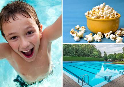 Entree vrijzwemmen + popcorn of zakje snoep of koffie/thee