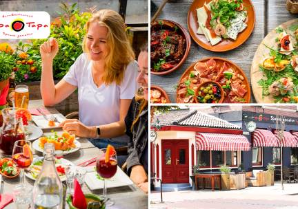 4 tapasgerechten à la carte + dessert naar keuze bij Tapa Tapa