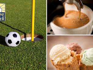 Spel (kinder)boerengolf (2 uur) + koffie/thee + koek/cake + ijs bij Sonneclaer