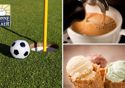 Spel (kinder)boerengolf (2 uur) + koffie/thee + koek/cake + ijs bij Sonneclaer