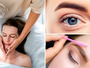 Wimper, wenkbrauw of gezichtsbehandeling behandeling naar keuze