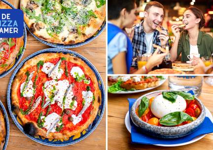 Italiaans 3-gangen keuzediner bij De Pizzakamer De Pijp