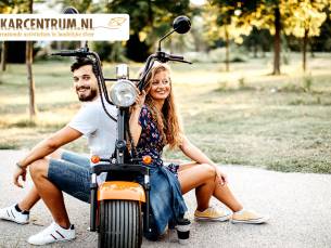 Huur e-chopper (3 uur) + route + helm + evt. warme drank en verse taart