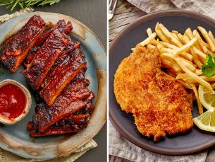 1 kilo spareribs of schnitzelmenu voor afhaal bij RIBS Apeldoorn