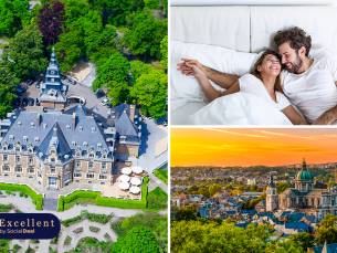 Overnachting voor 2 + ontbijt + welkomstdrankje + evt. fles champagne in Namen