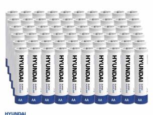 60-PACK Hyundai Super Alkaline Batterijen - Keuze Uit AA, AAA Of Een Combin ...