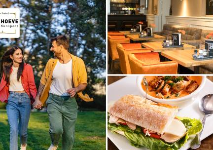 Wandelarrangement: warme drank + gebak en lunch bij Brasserie 14