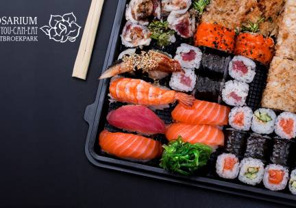 Sushibox (20, 30, 40 of 50 stuks) voor afhaal bij Rosarium Westbroekpark