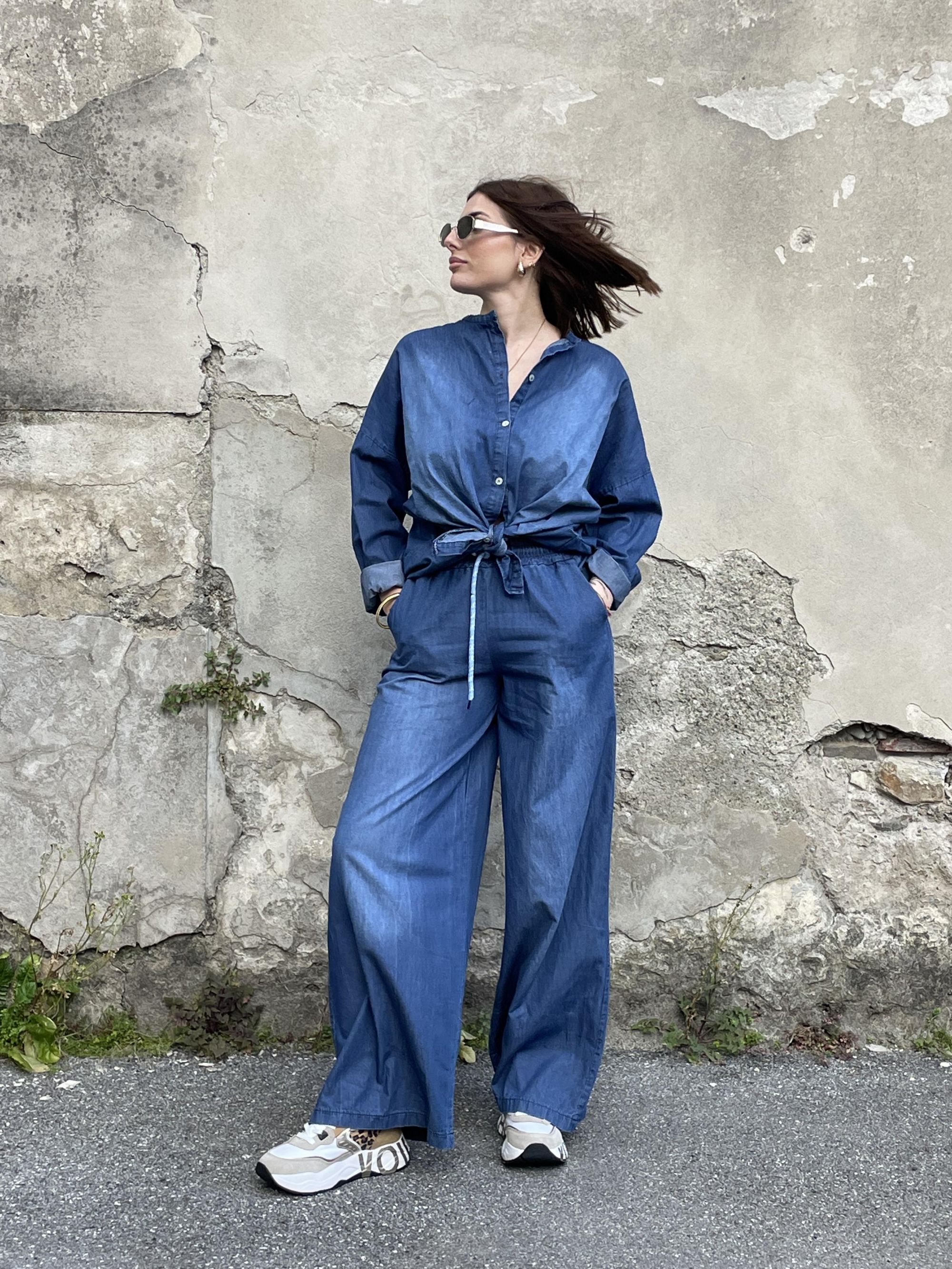 SUSY MIX - CAMICIA IN CHAMBRY BLU ART. SS25739