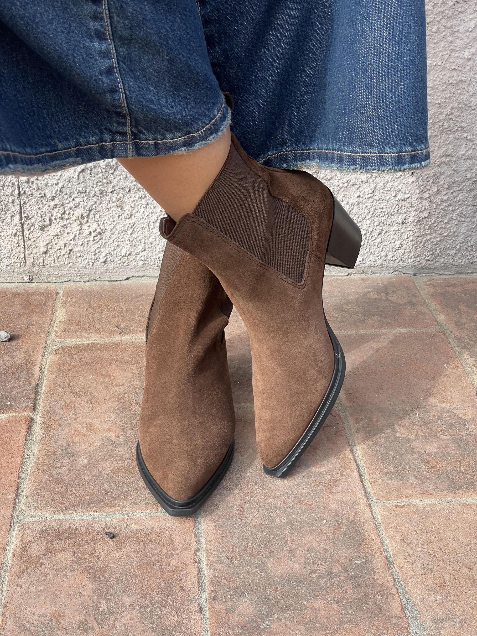 BIANCA DI - TRONCHETTI IN CAMOSCIO MARRONE TAGLIO TEXANO ART. 2567