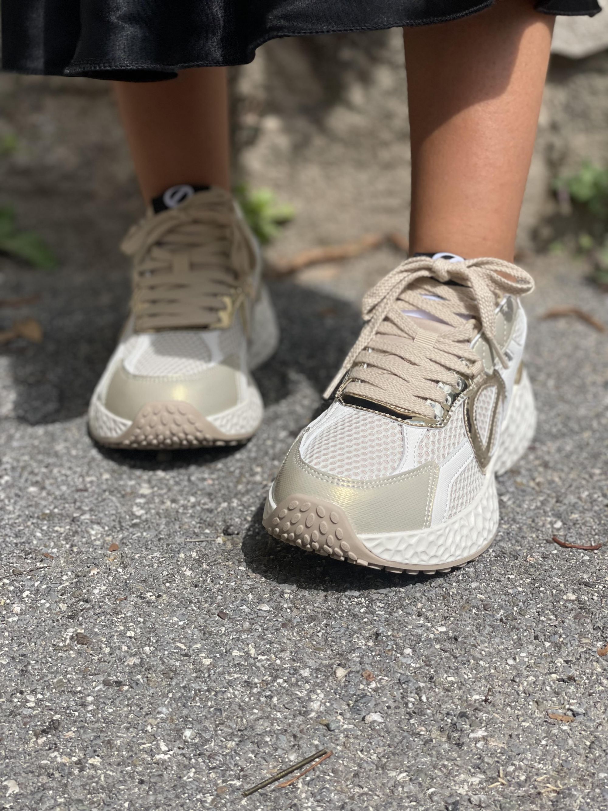 NO NAME - SNEAKERS IN TESSUTO ORO ART. CARTER 2.0