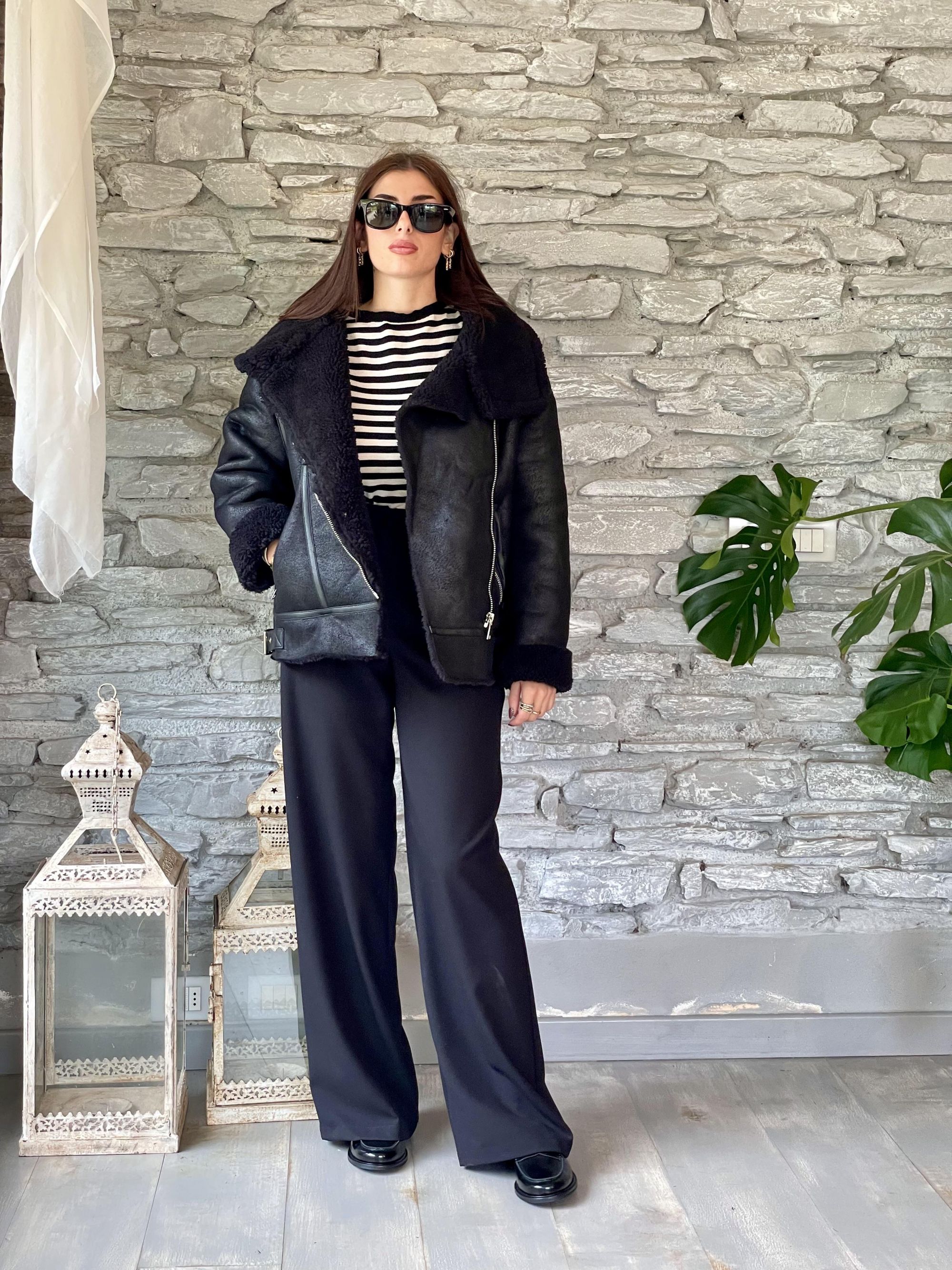 SUSY MIX - GIACCA ECO MONTONE NERO ART. 23065