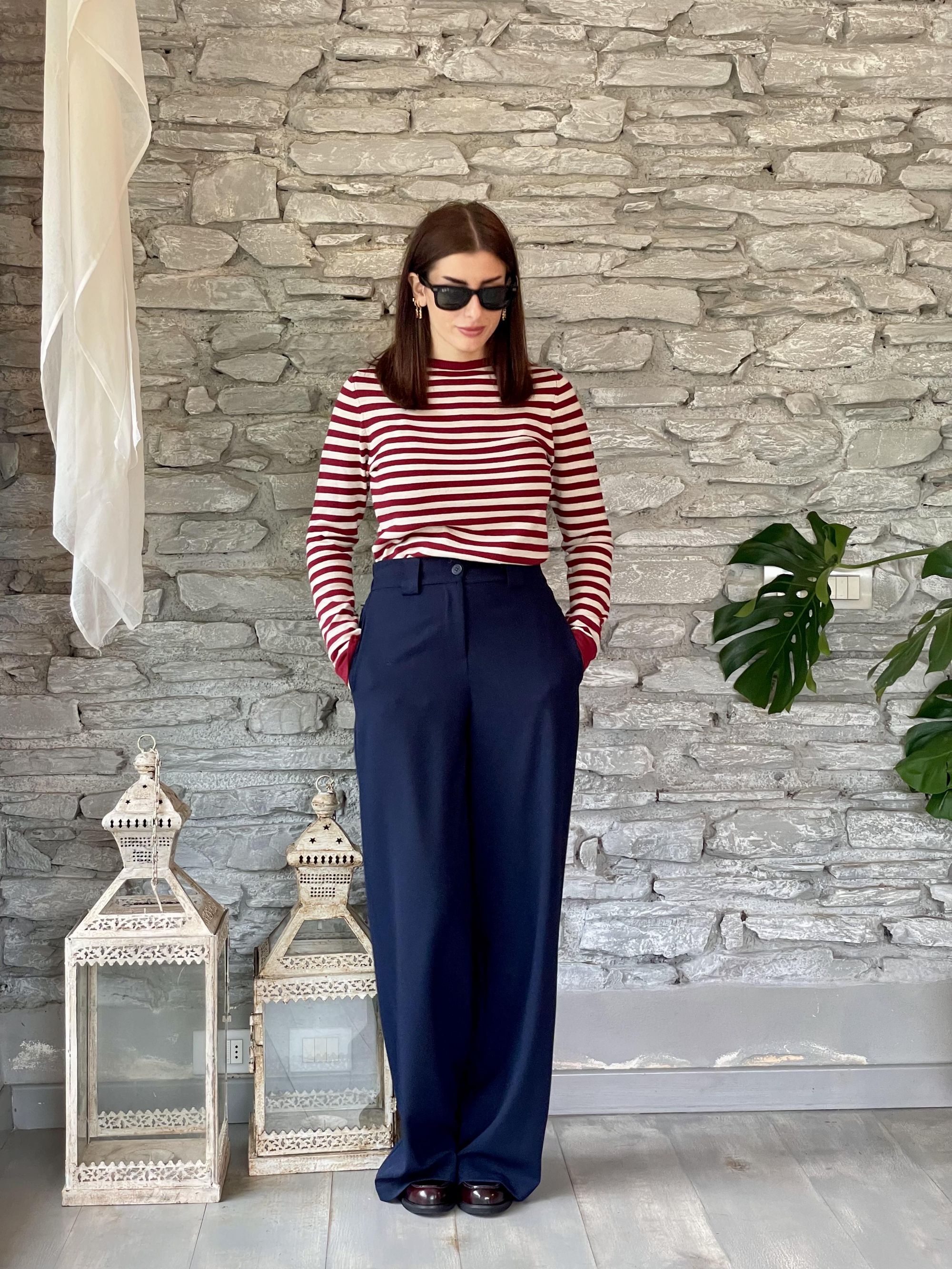 TENSIONE IN -  PANTALONE DRITTO BLU ART. 26P1046