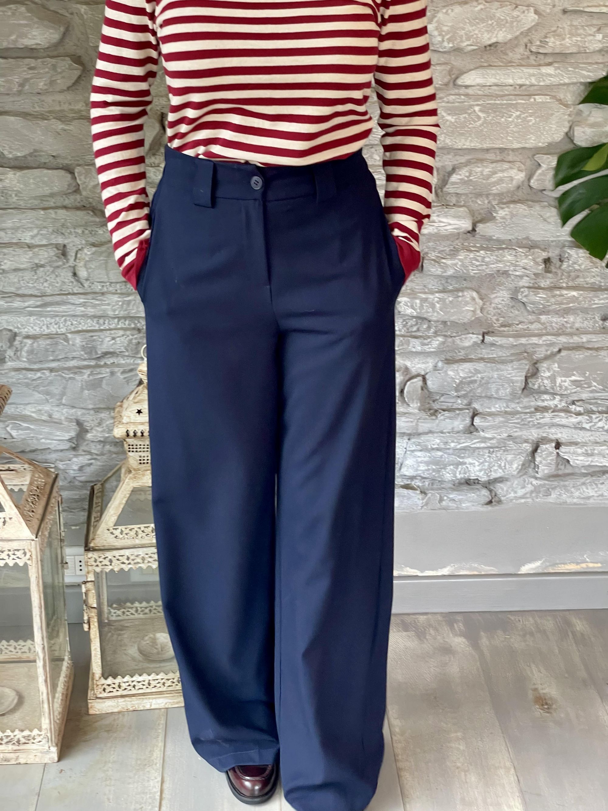 TENSIONE IN -  PANTALONE DRITTO BLU ART. 26P1046