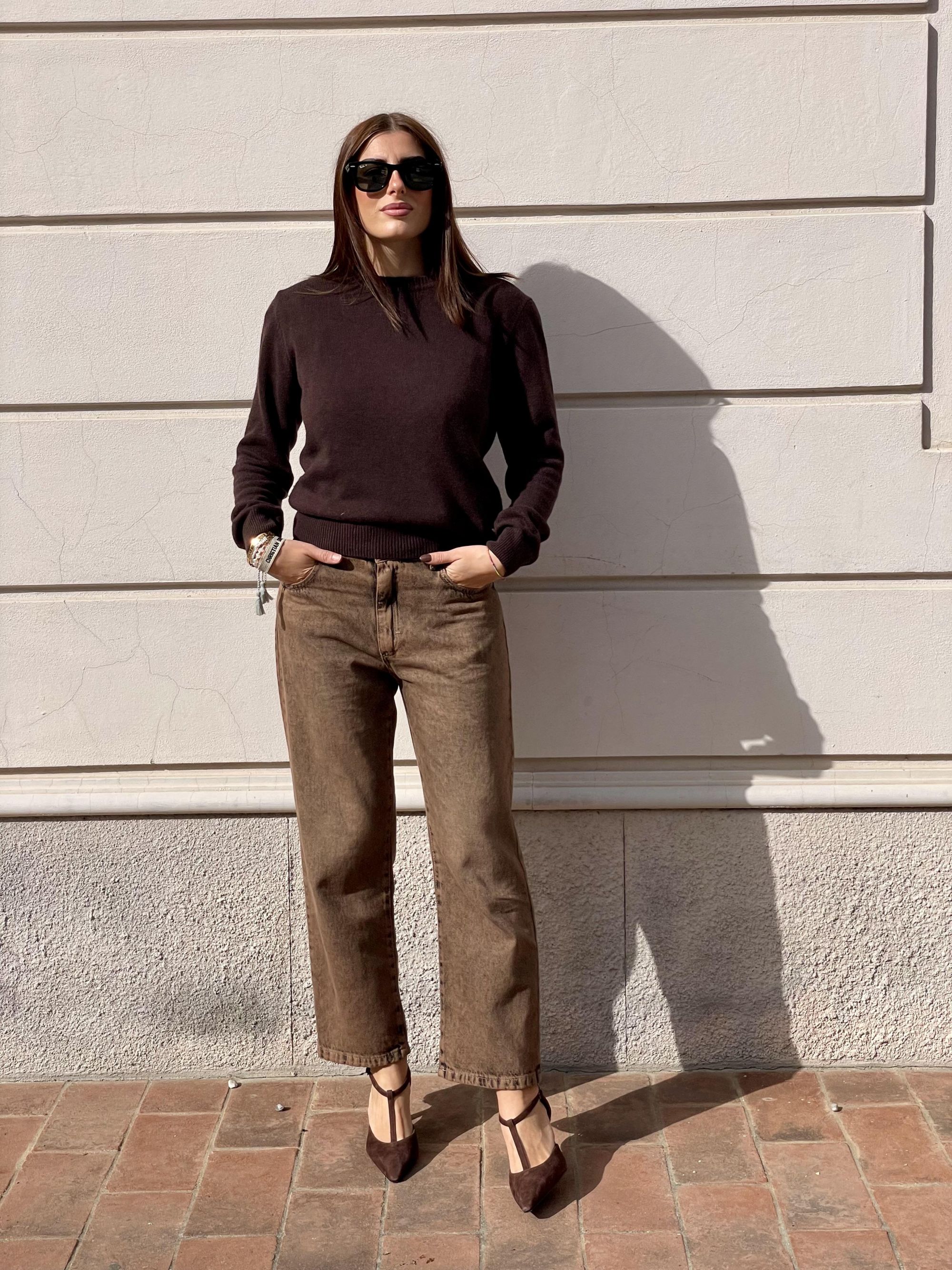 TENSIONE IN - JEANS MARRONE TAGLIO ANNI '90 ART. TOM-MOKA