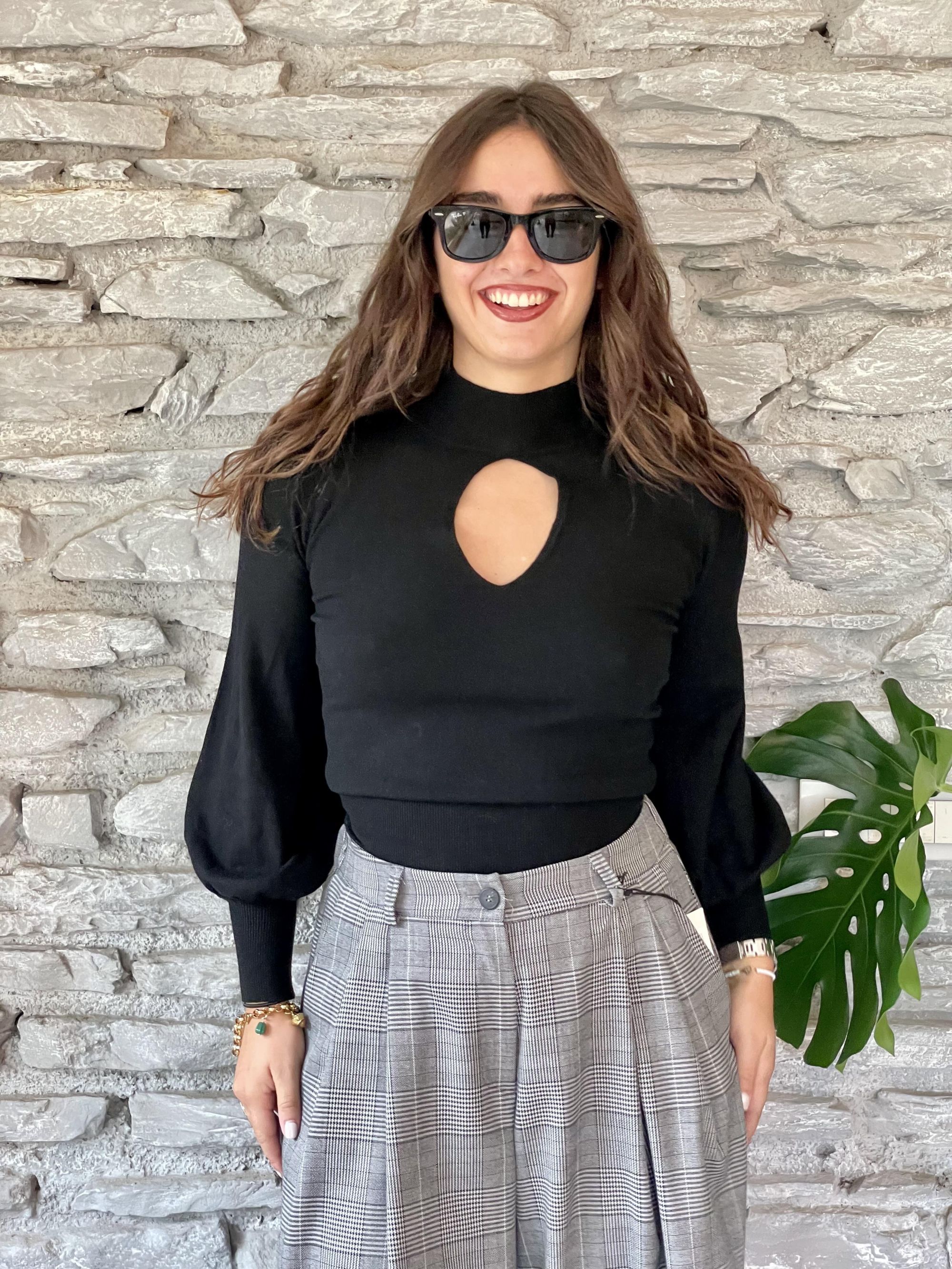 SUSY MIX - MAGLIA NERA CON GOCCIA ART. 250911