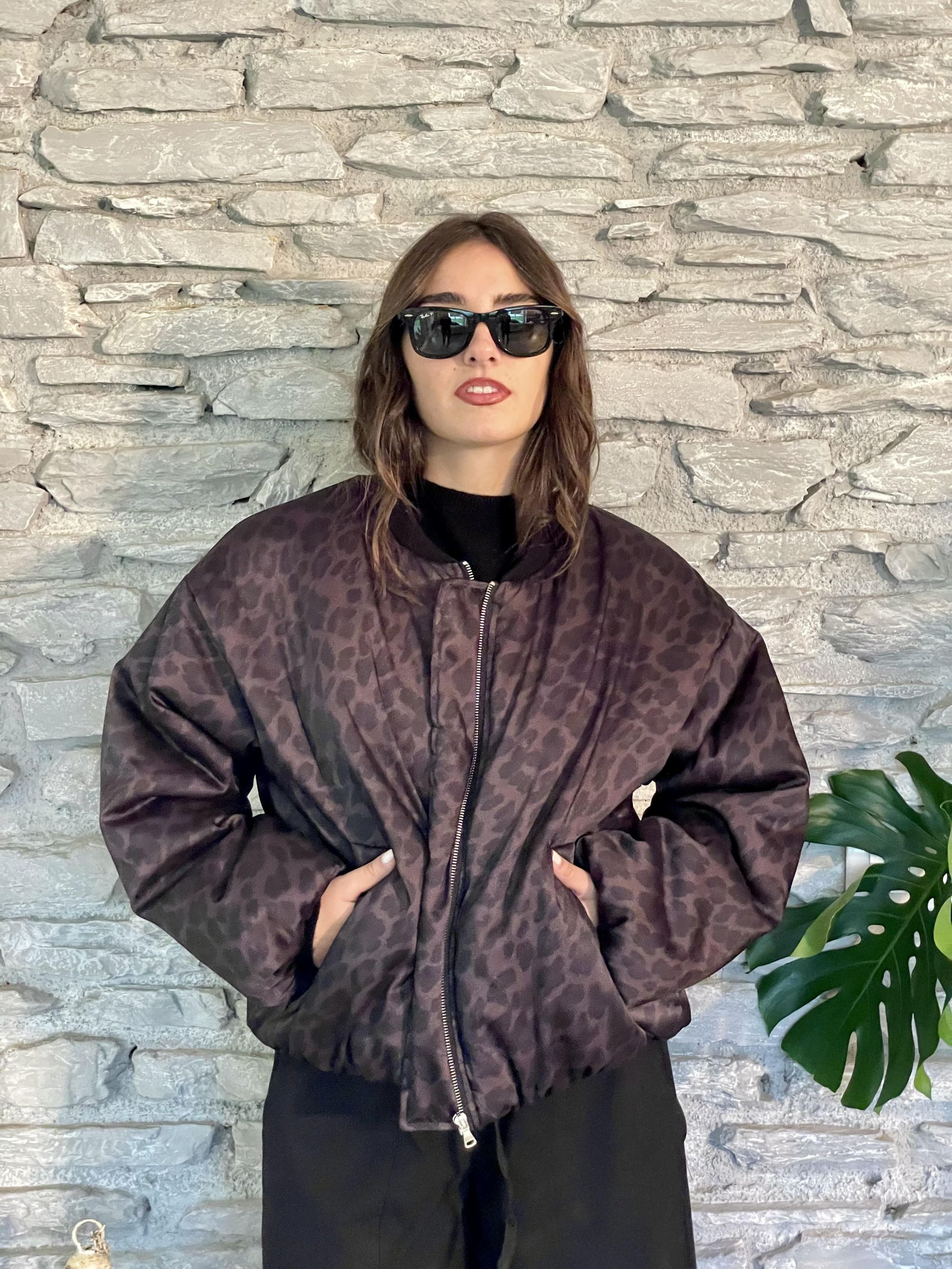 SUSY MIX - GIACCA BOMBER MACULATA MORO ART. 59330G