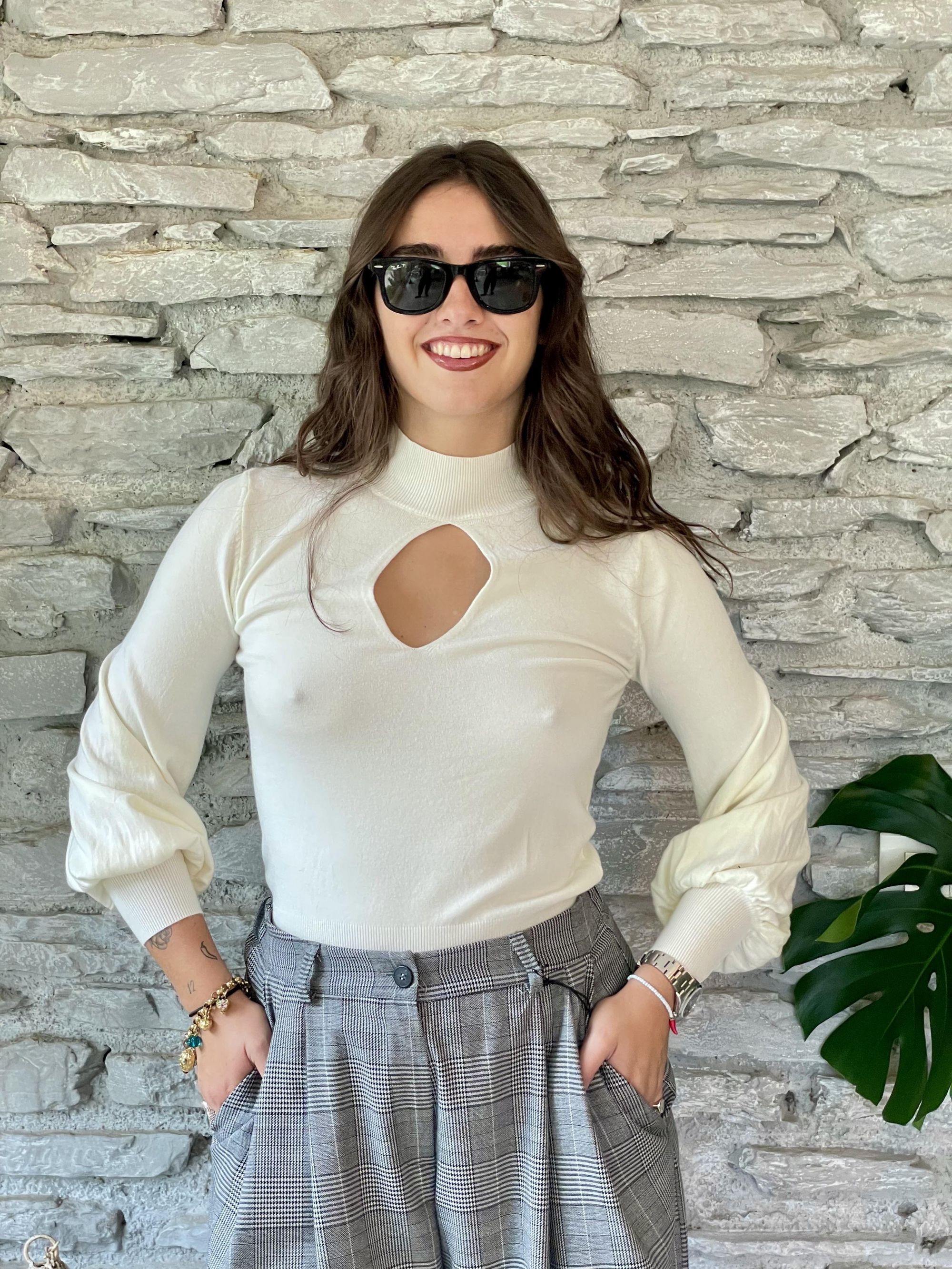 SUSY MIX - MAGLIA CREMA CON GOCCIA ART. 250911