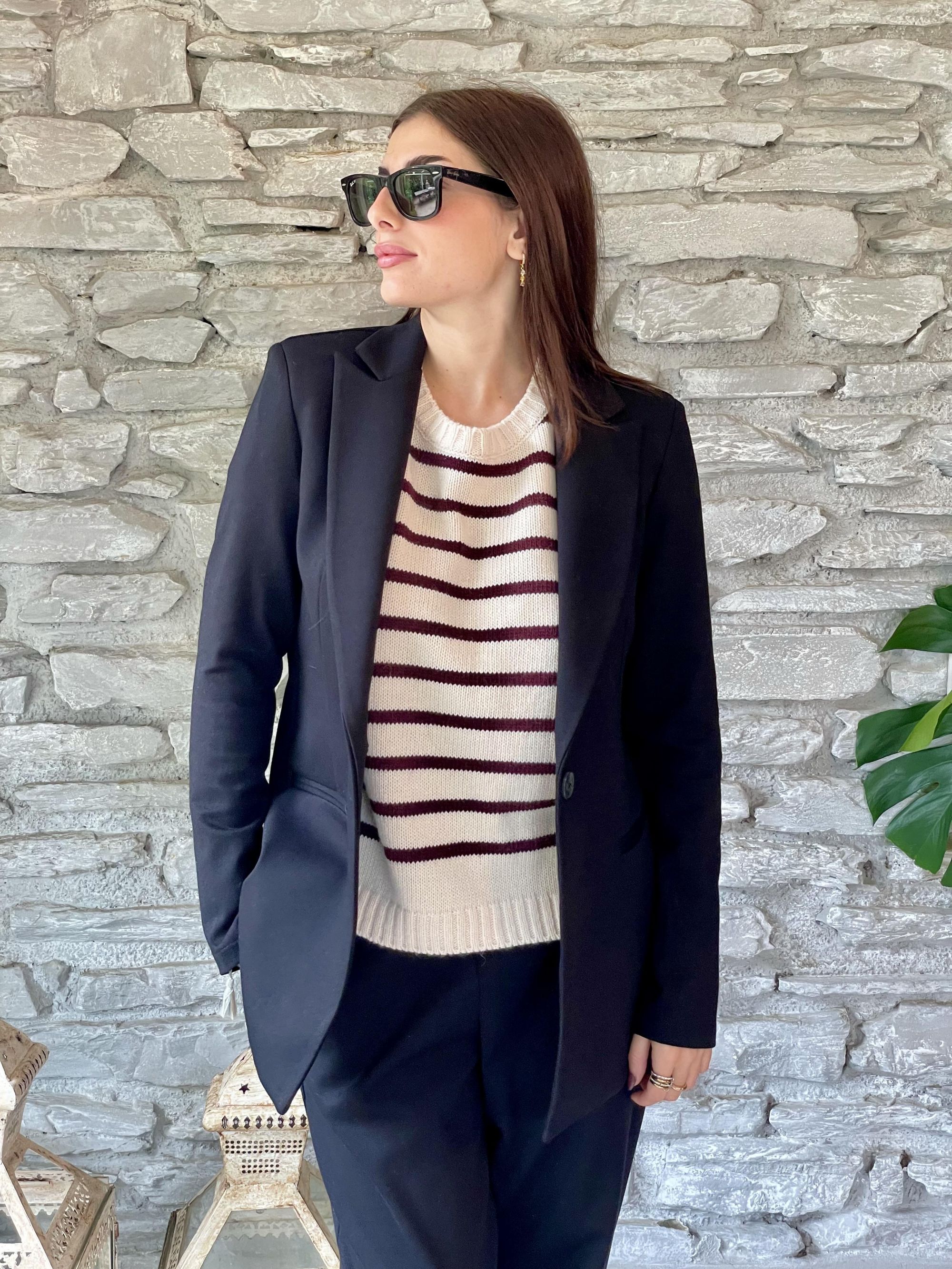 SUSY MIX - COMPLETO GIACCA E PANTALONE NERO PUNTO MILANO ART. SM073A