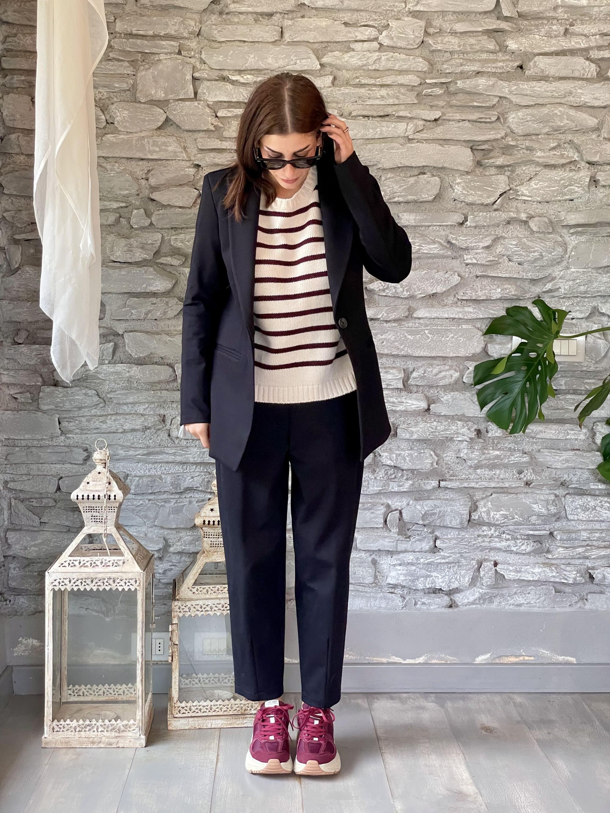 SUSY MIX - COMPLETO GIACCA E PANTALONE NERO PUNTO MILANO ART. SM073A