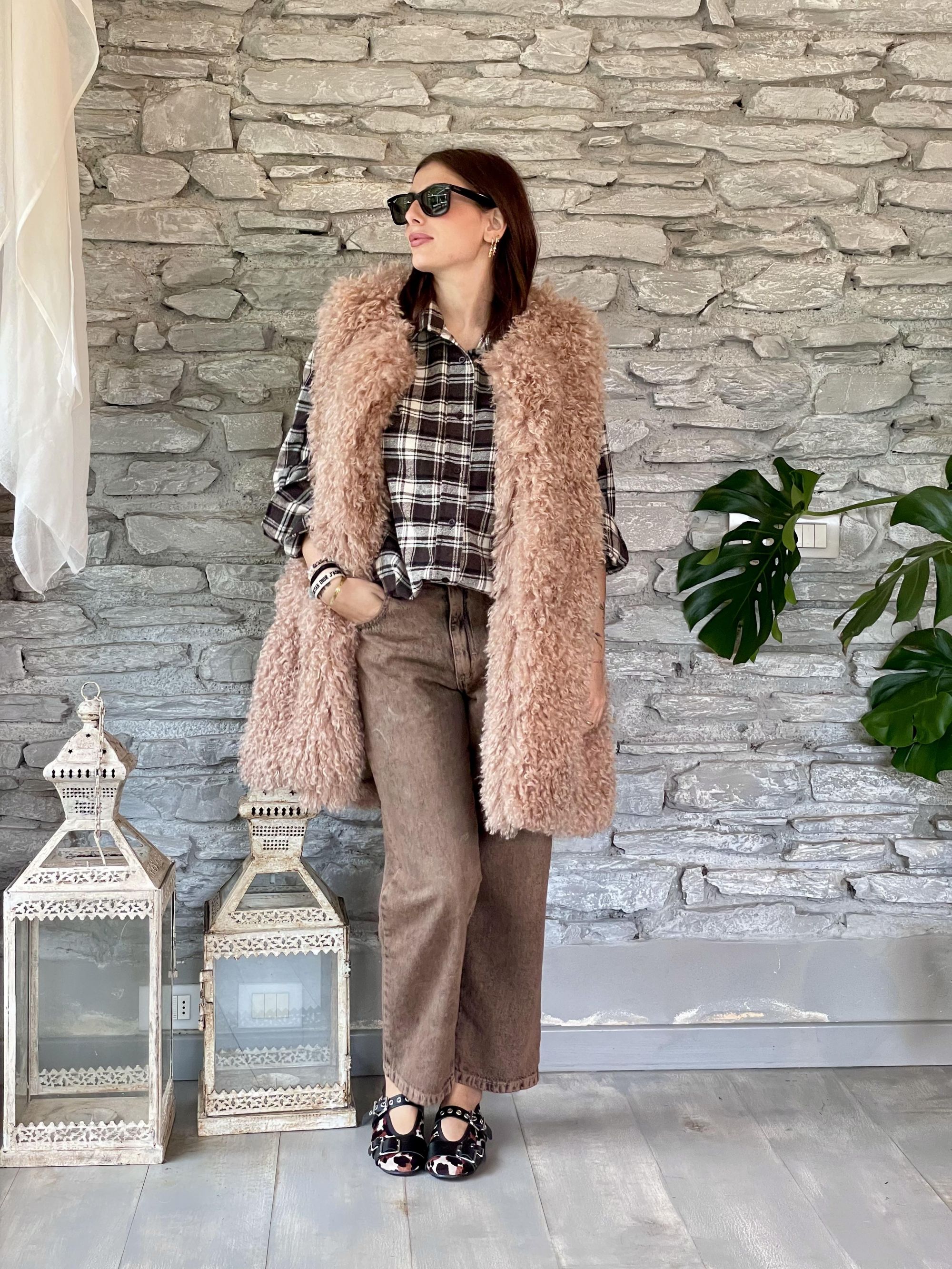 SUSY MIX - GILET IN ECOPELLICCIA MONGOLIA ROSA ART. I2311042