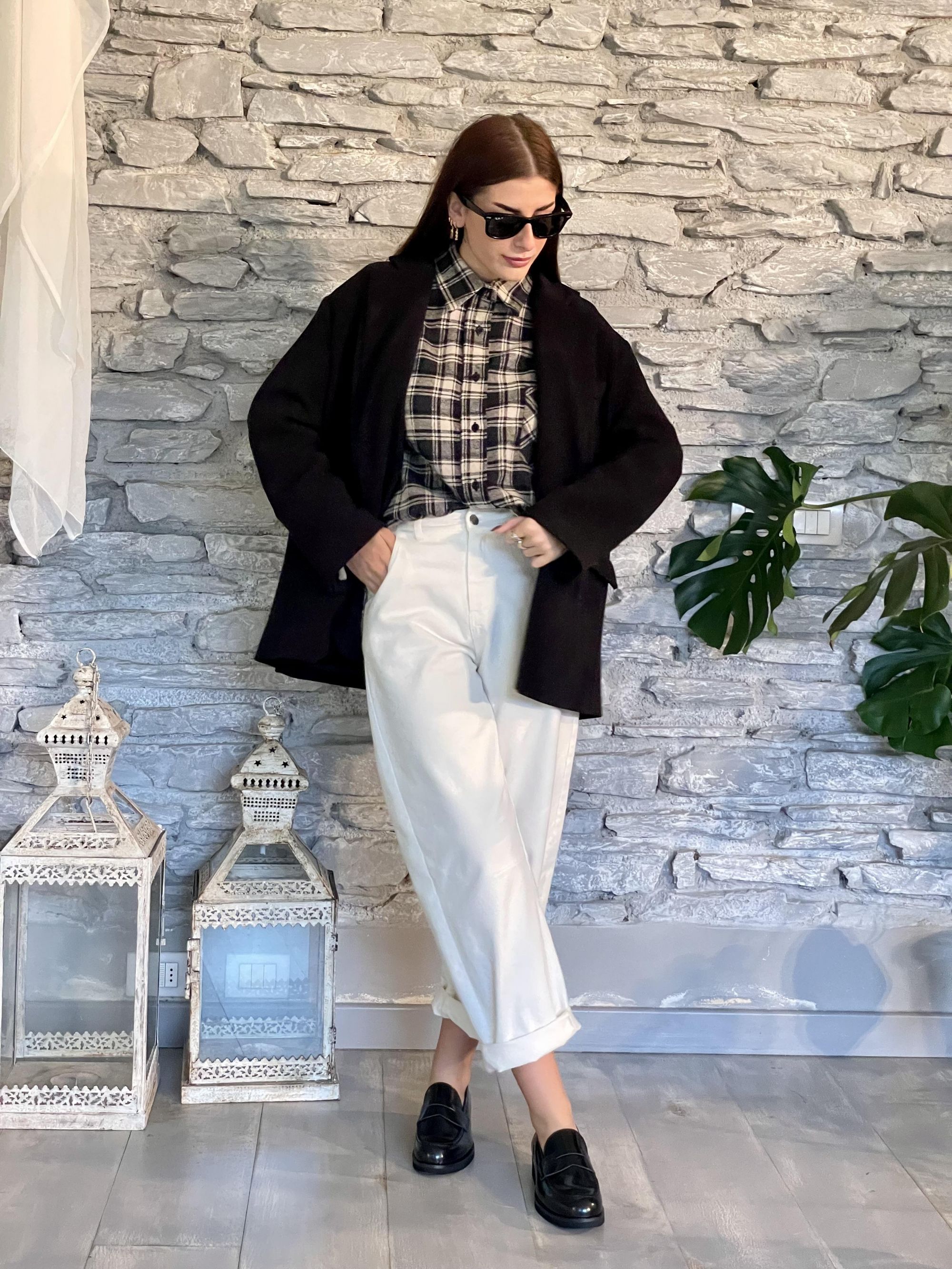 TENSIONE IN -  GIACCA OVER NERA ART. 26B1039