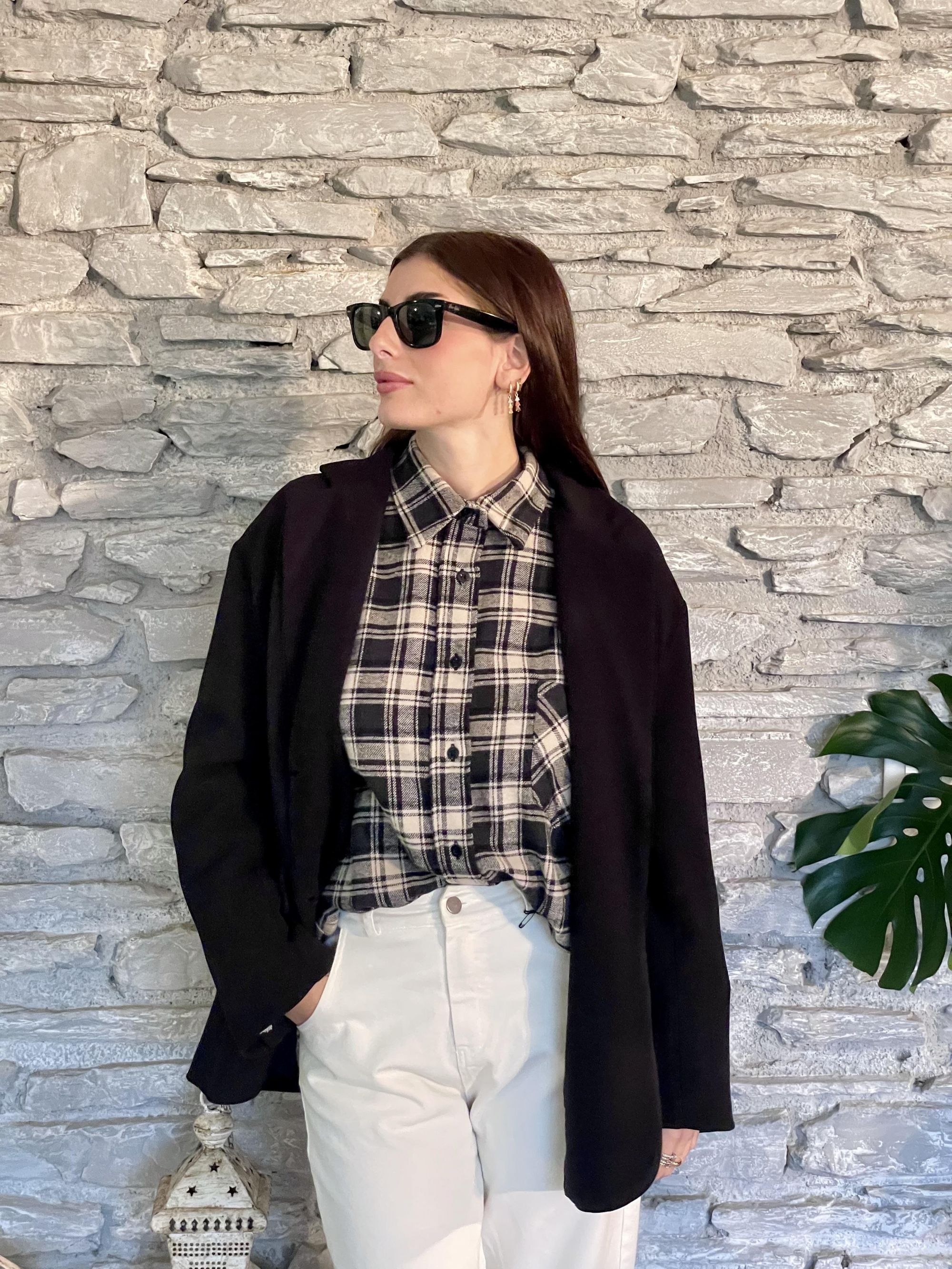 TENSIONE IN -  GIACCA OVER NERA ART. 26B1039