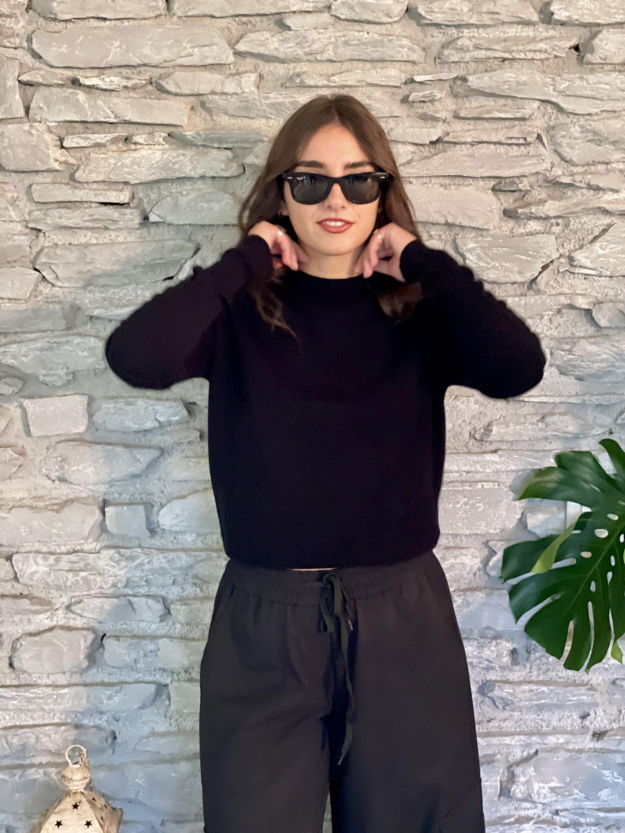 TENSIONE IN - MAGLIA PARICOLLO NERA ART. WL104AI25