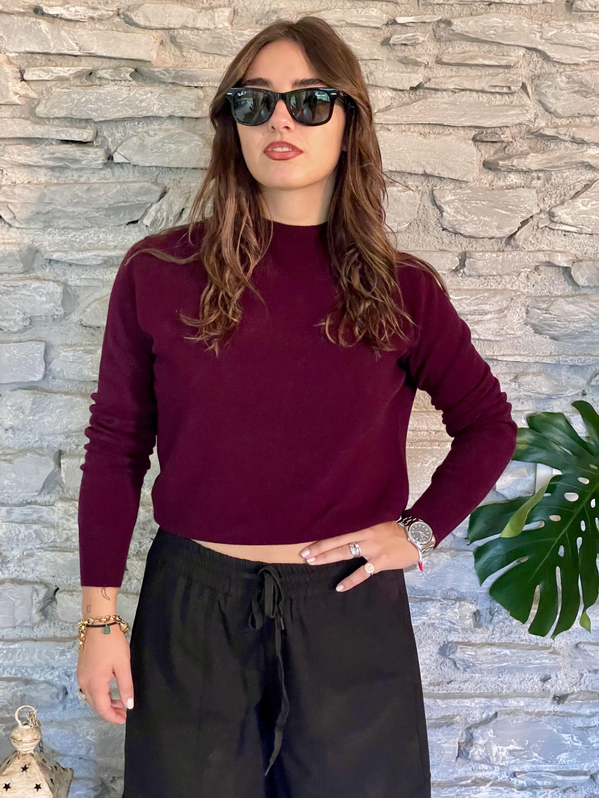 TENSIONE IN - MAGLIA PARICOLLO BORDEAUX ART. WL104AI25
