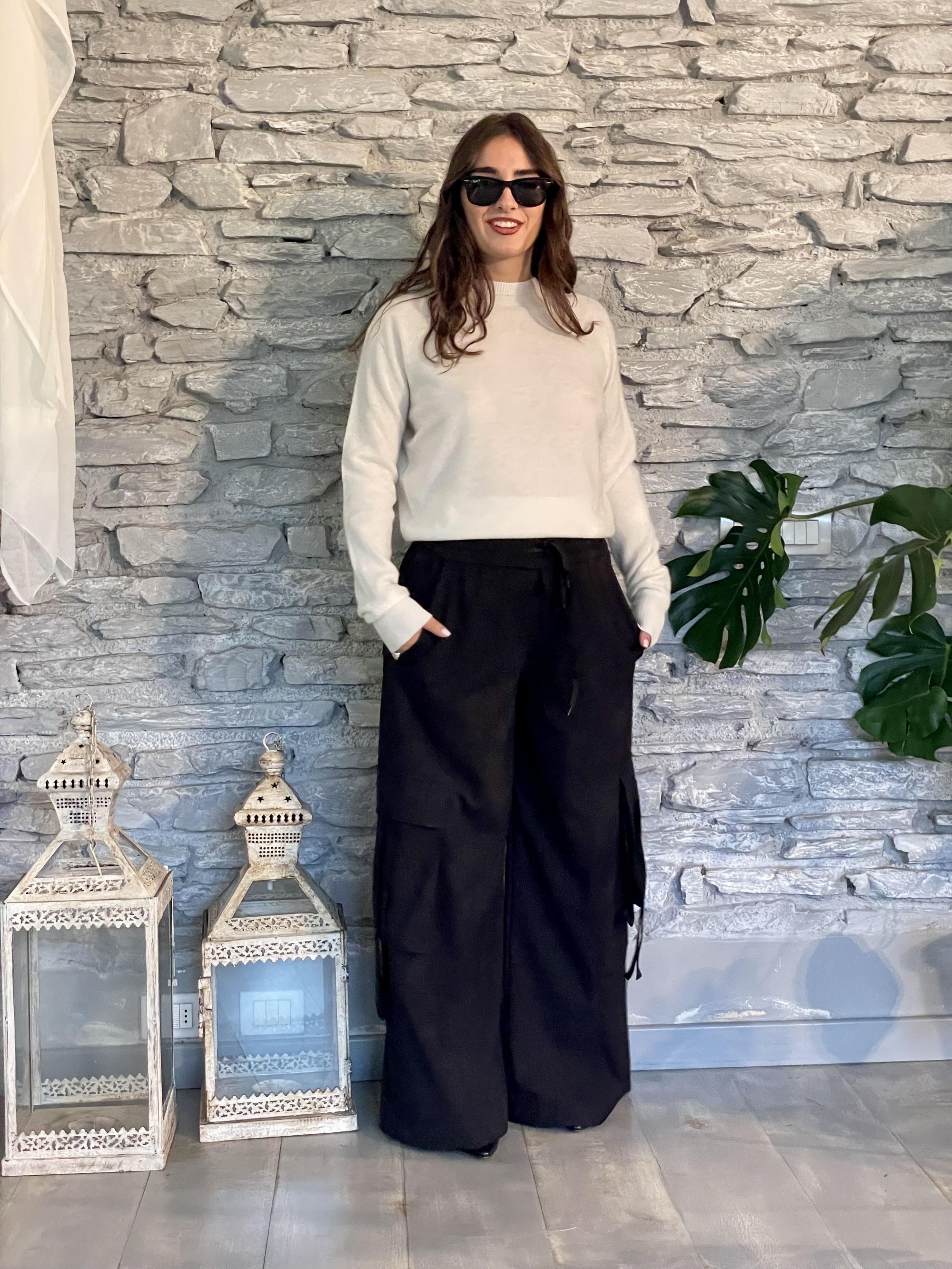 TENSIONE IN - MAGLIA PARICOLLO COLOR PANNA ART. WL104AI25