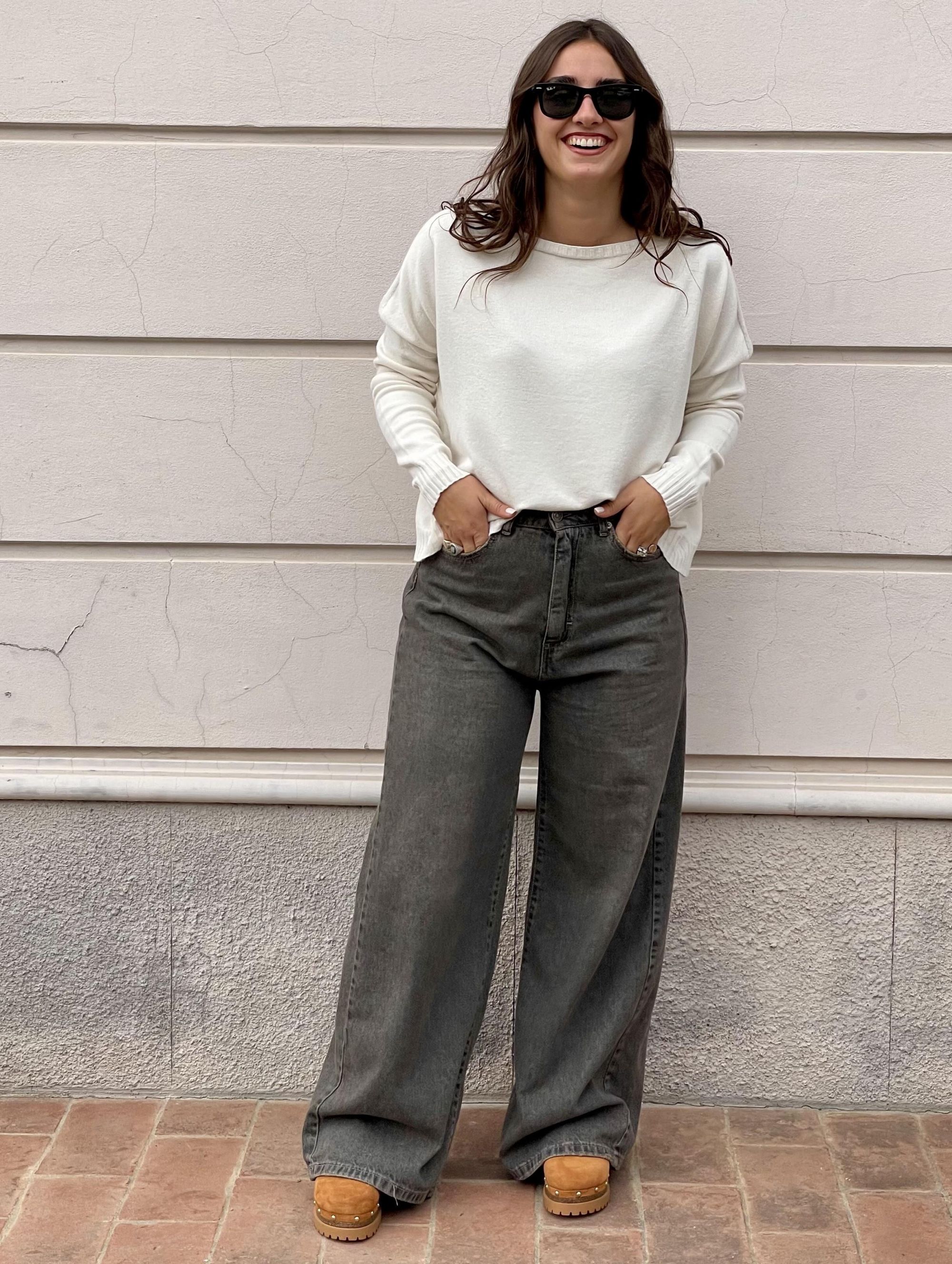 TENSIONE IN - MAGLIA CREMA SCOLLO A BARCA ART. IT883AI25