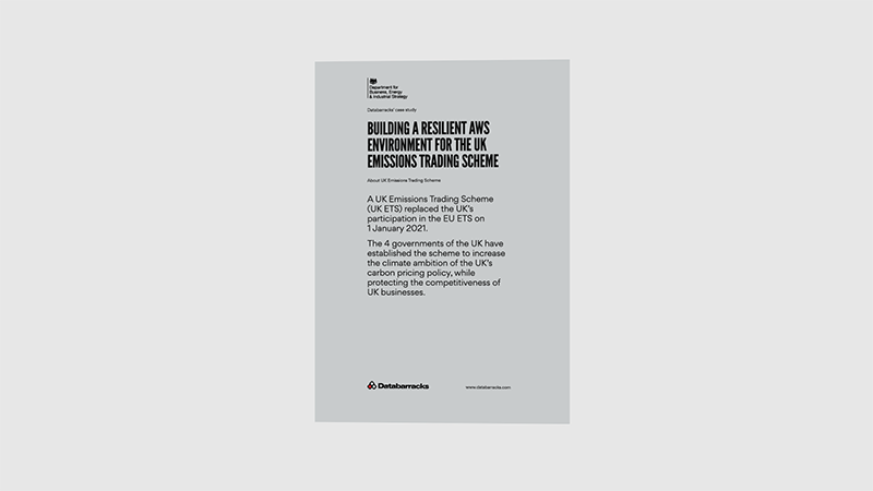 Building a resilient AWS environment for the UK emissions trading scheme