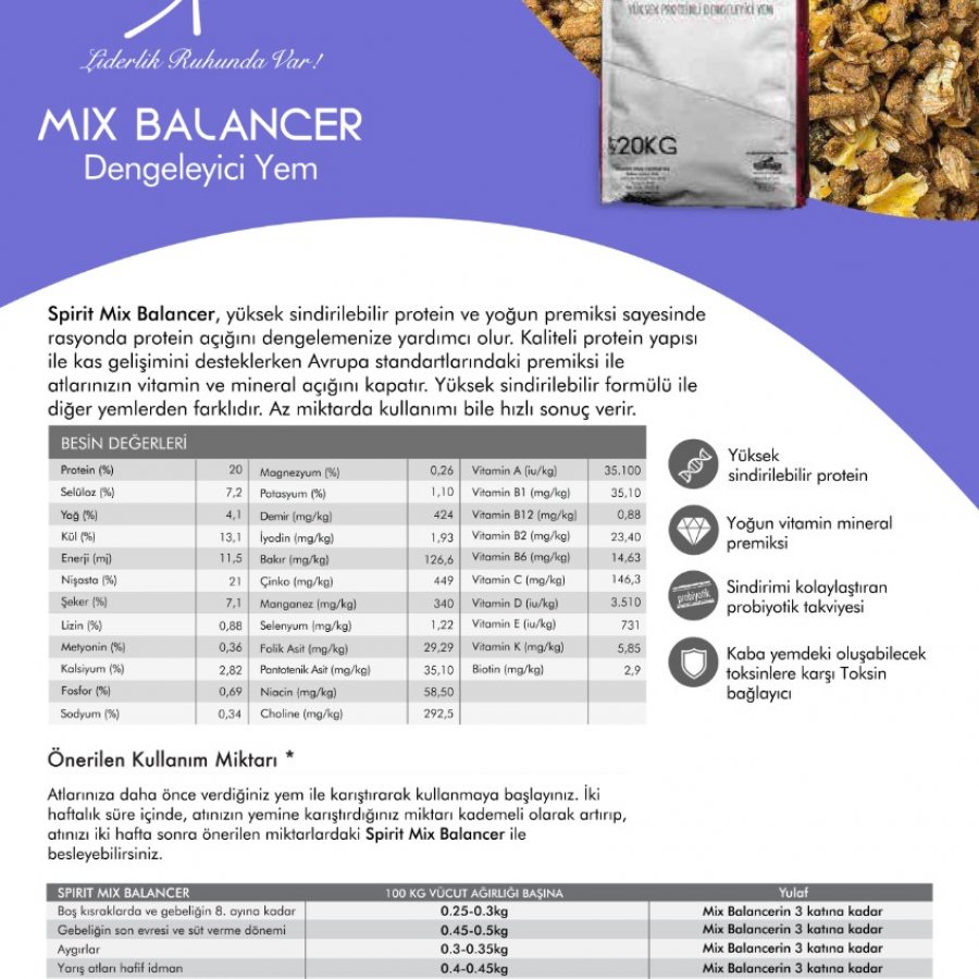 Mix Balancer Protein Konsantresi At Yemi 20 Kg