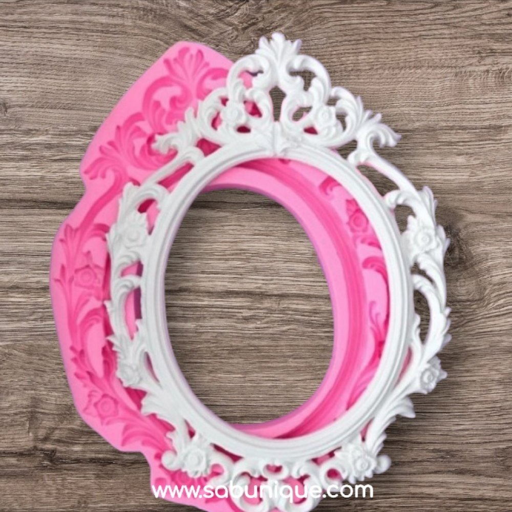 CS - Güllü Dallı Çerçeve Silikon Kalıbı