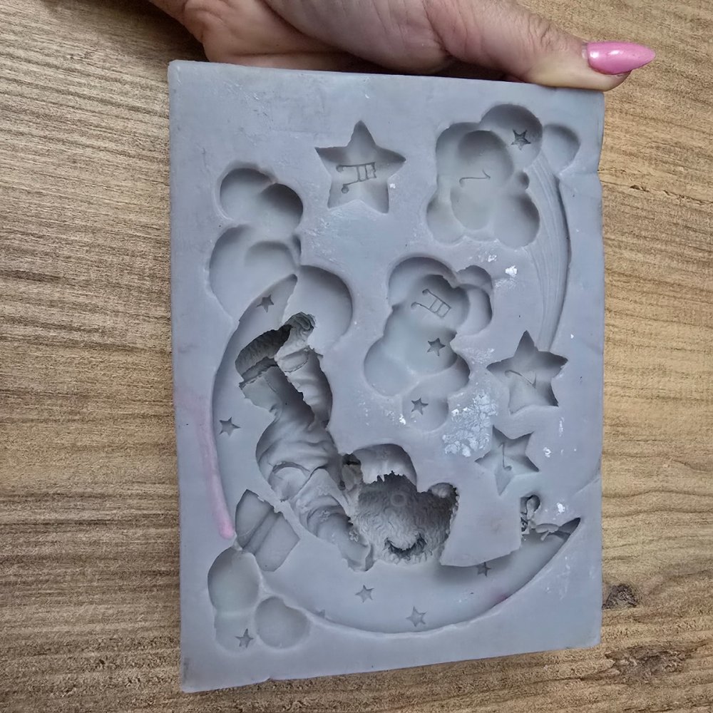 MS - Aydedeli Ayıcık & Yeni Yıldız Bulut Takımı Silikon Kalıbı
