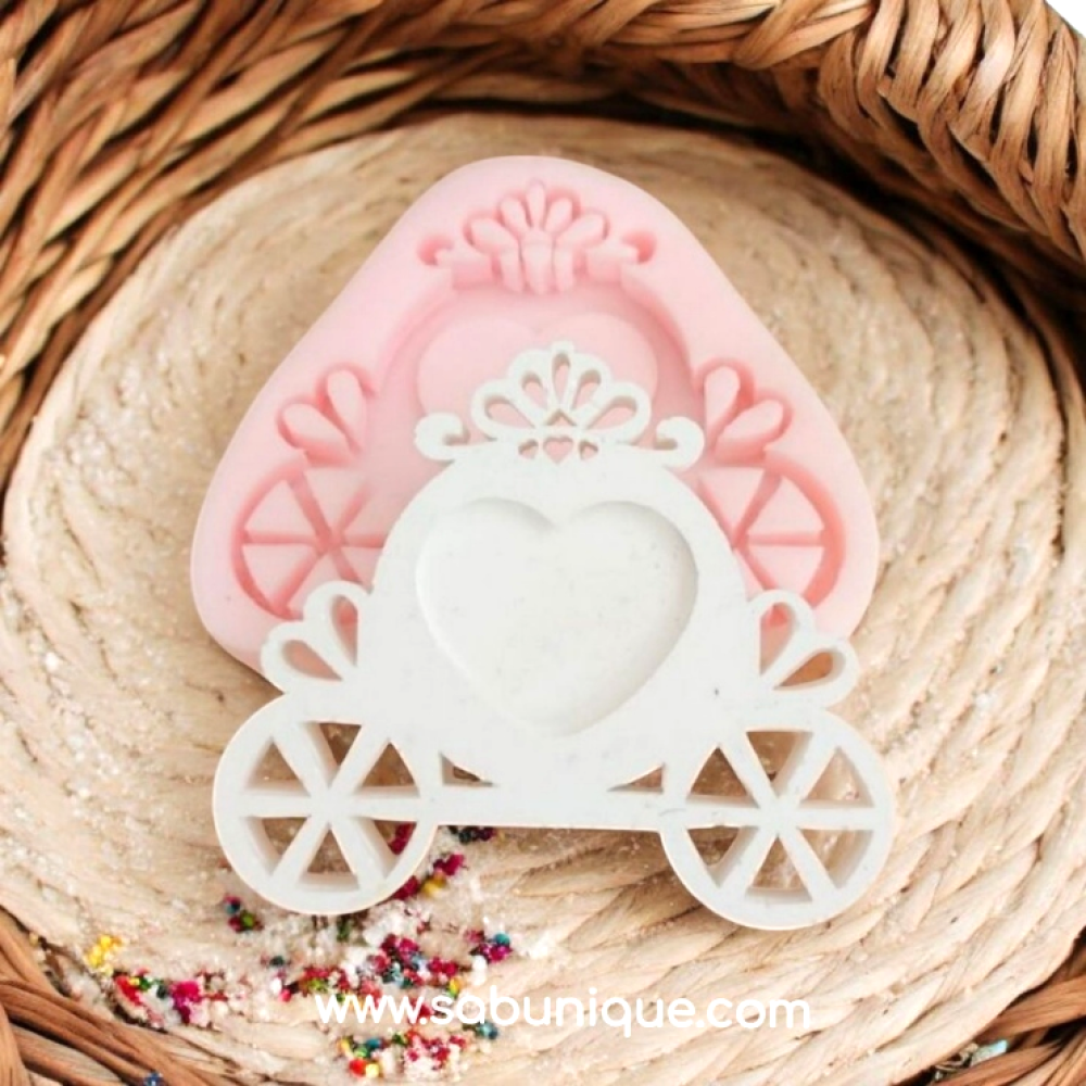 CS - Küçük Balkabağı Arabası Çerçeve Silikon Kalıbı