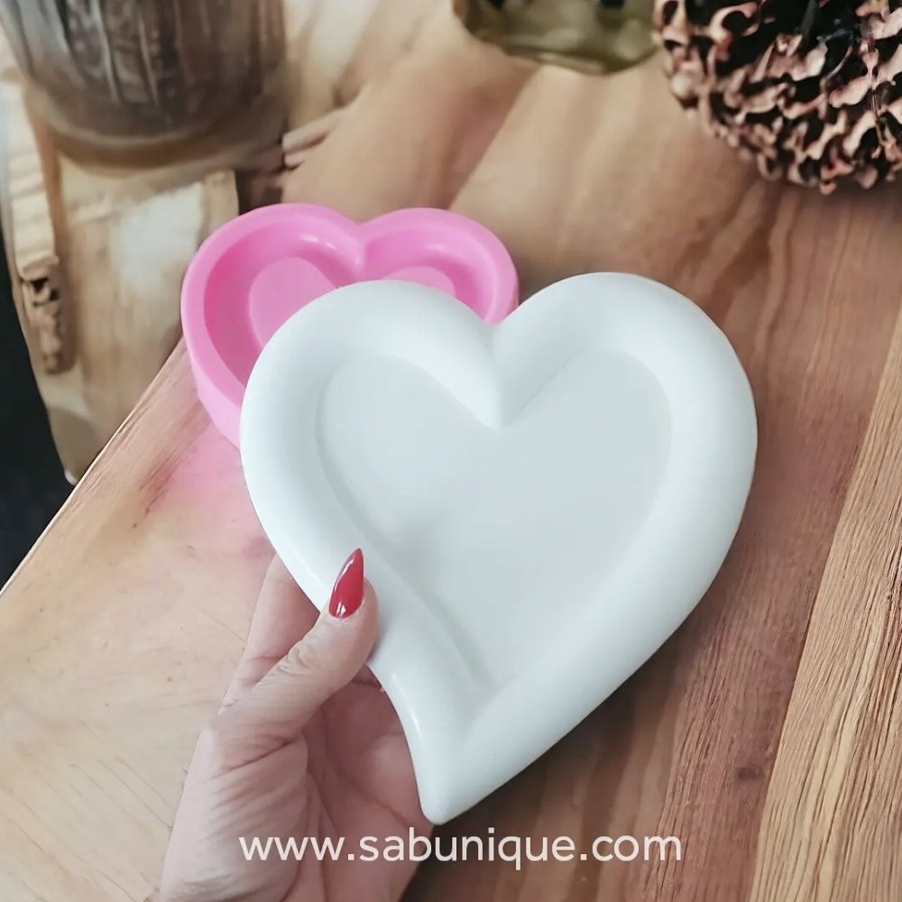 CS - Kalp Sunum Tabağı Silikon Kalıbı