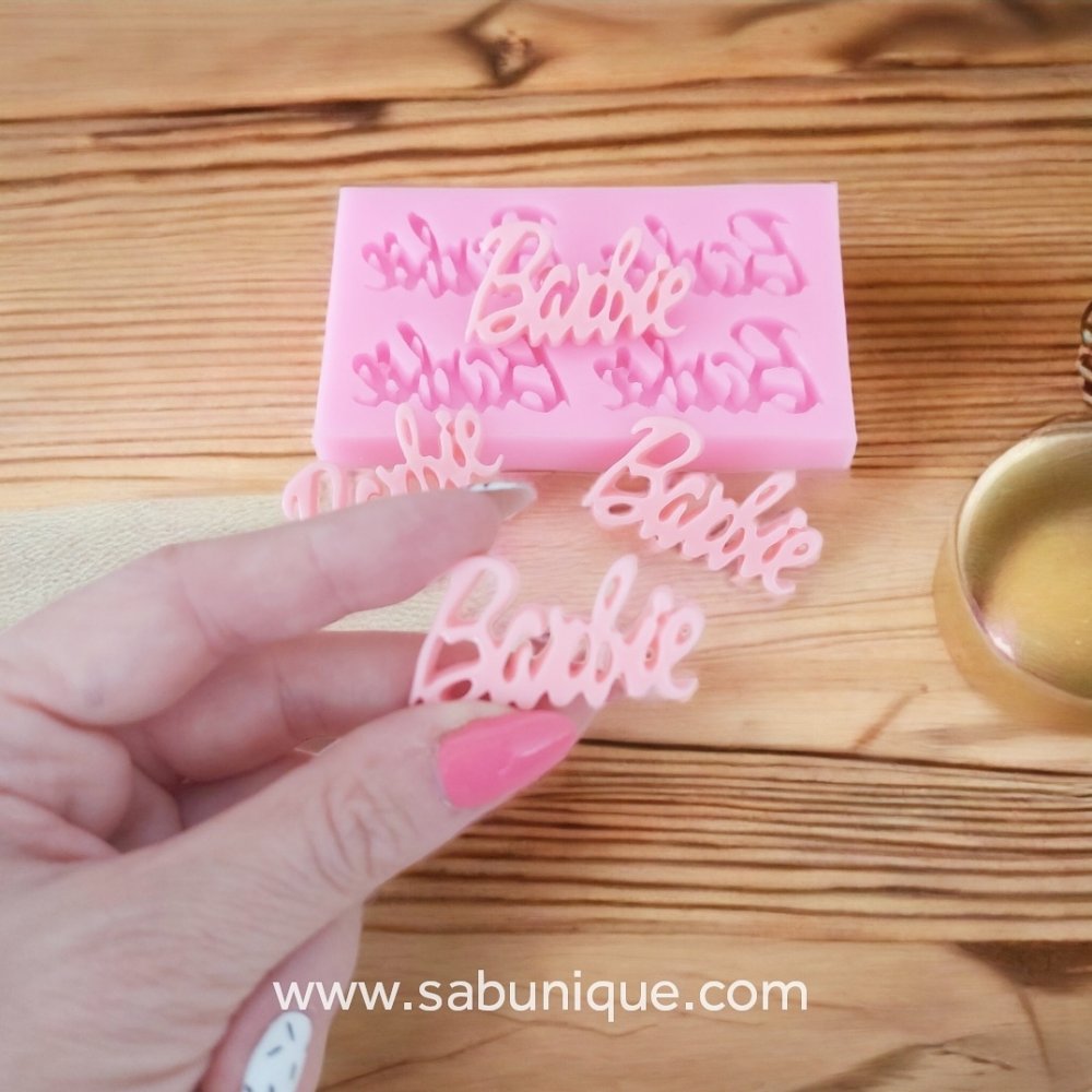 CS - Dörtlü Barbie Yazısı Silikon Kalıbı