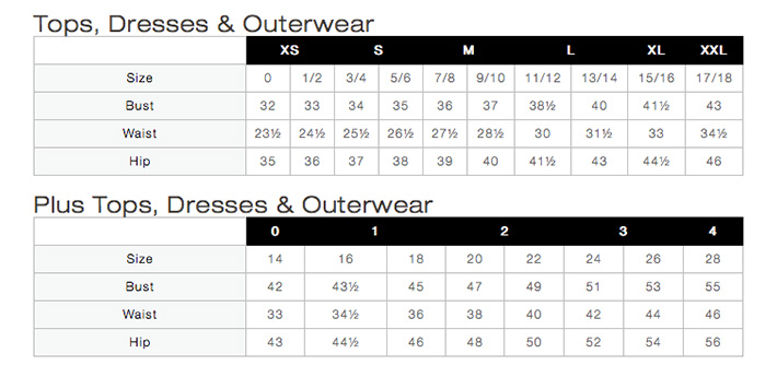 Maurices Xl Size Chart