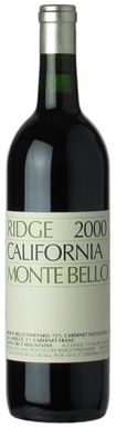 Ridge Vineyards, Santa Cruz Mountains, Monte Bello, 2000