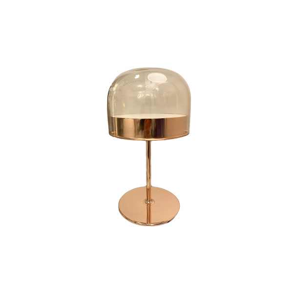 small copper table lamp