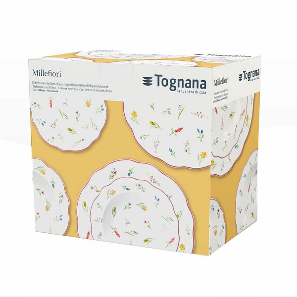 SERVIZIO PIATTI PZ.18 CAPPETTATA MILLEFIORI  TOGNANA