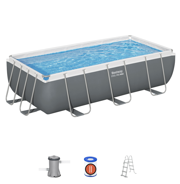 PISCINA STEEL PRO MAX RETTANGOLARE 404X201