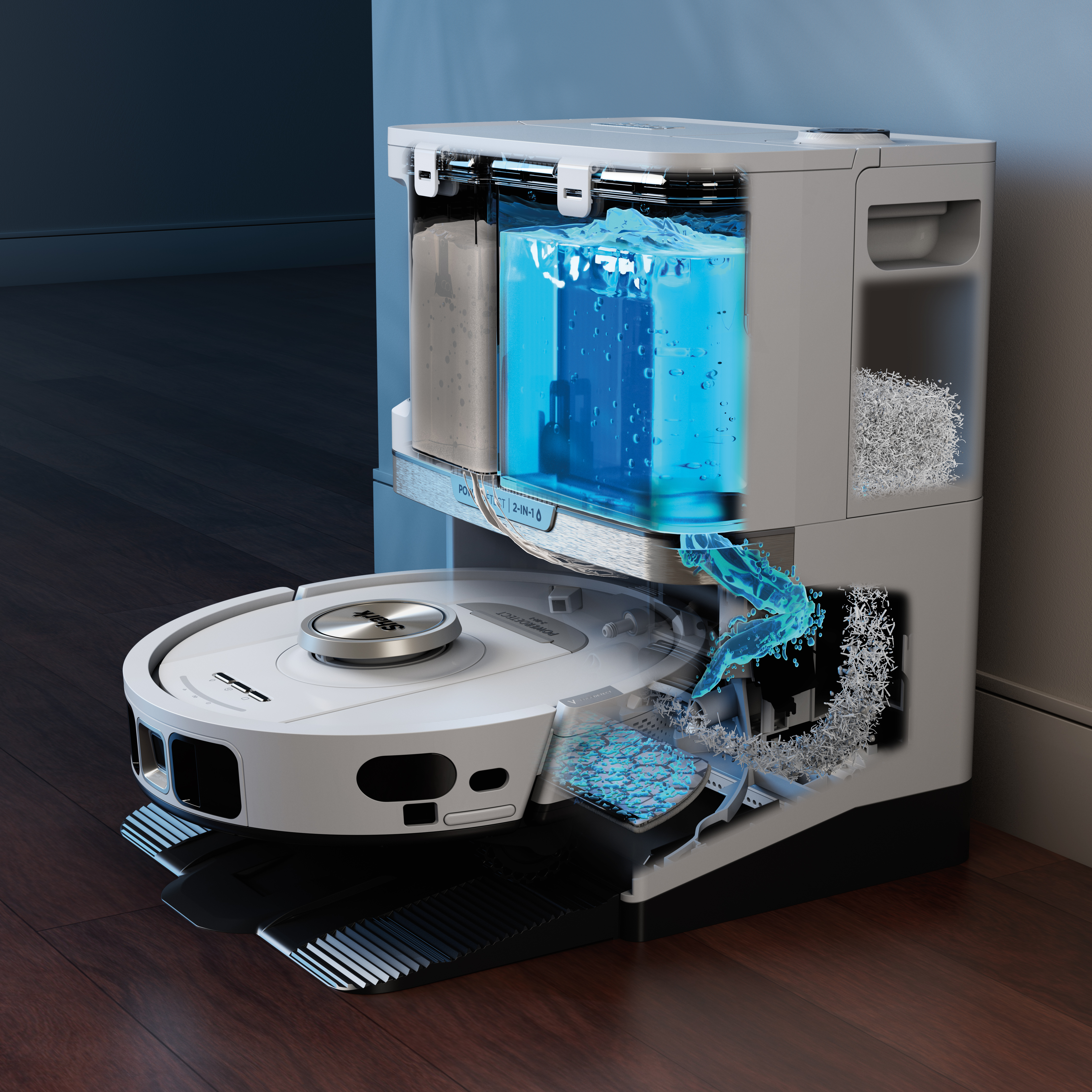 2-IN-1 ROBOT ASPIRAPOLVERE E LAVAPAVIMENTI  SHARK POWERDETECT NEVERTOUCH PRO  RV2800ZEEU