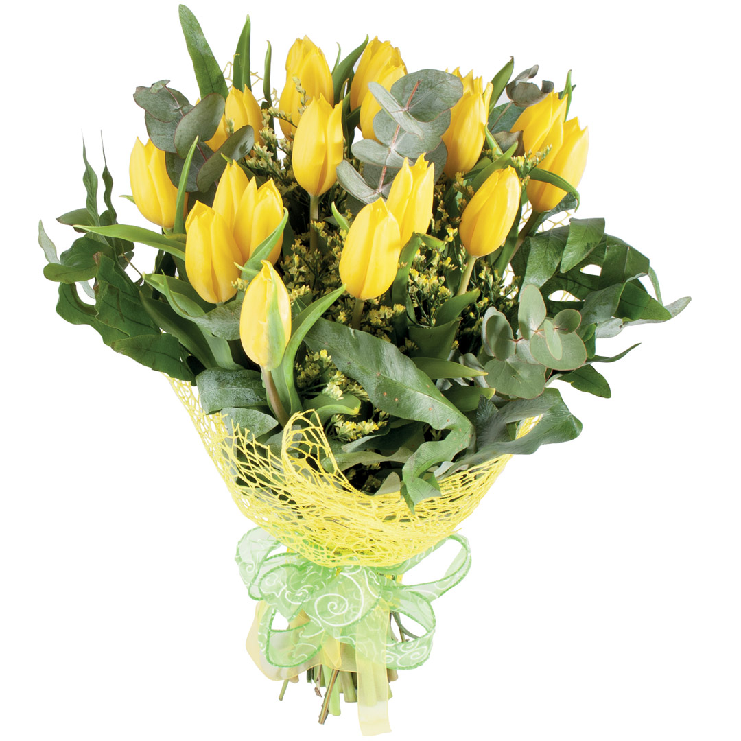 Bouquet 20 tulipani gialli
